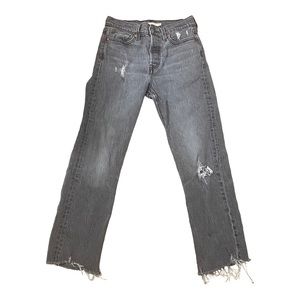 Levi's 517 Cotton Blend 26x26  Gray Slim Boot Cut Jeans